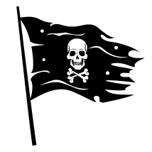 Pirate flag png sticker Jolly